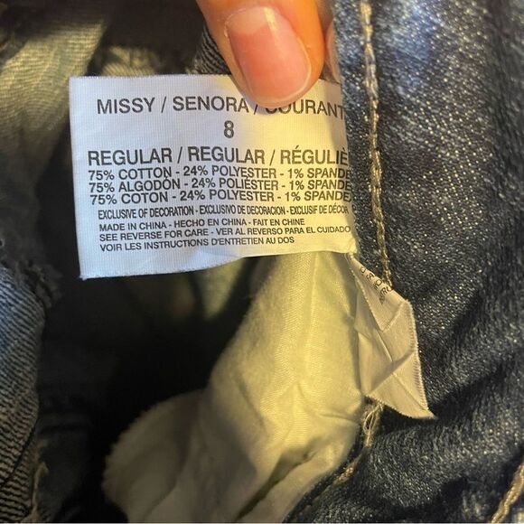 NINE WEST VINTAGE JEANS w detailed designs on the pockets Sz 8/29 (1021) - Picture 4 of 5